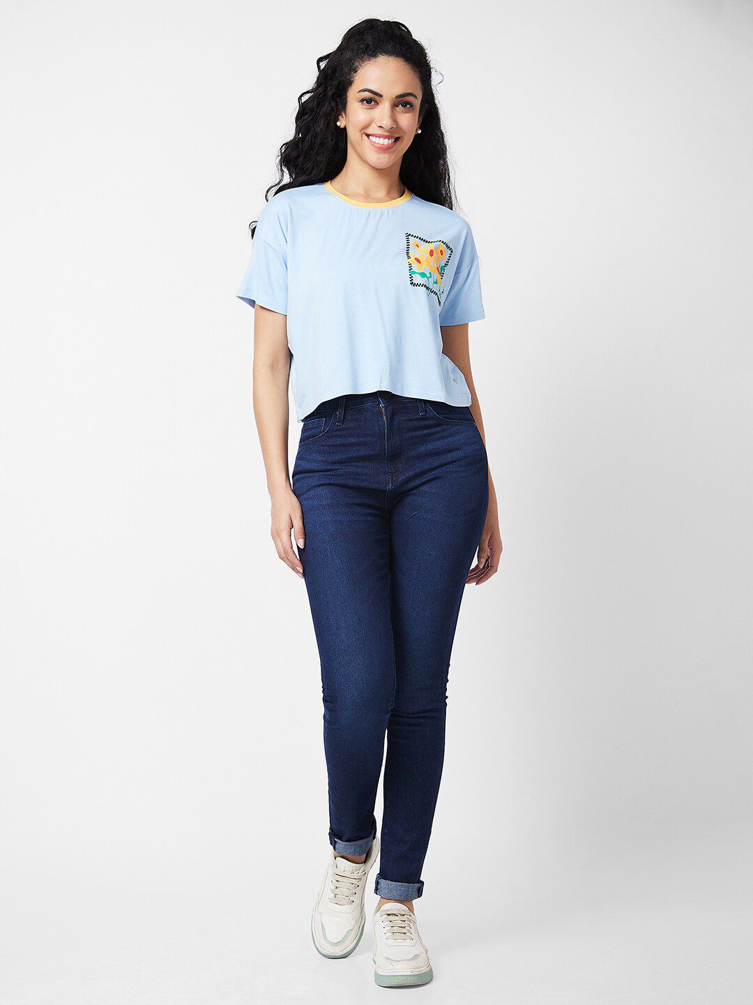 SPYKAR Graphic Printed Boxy Cotton T-shirt