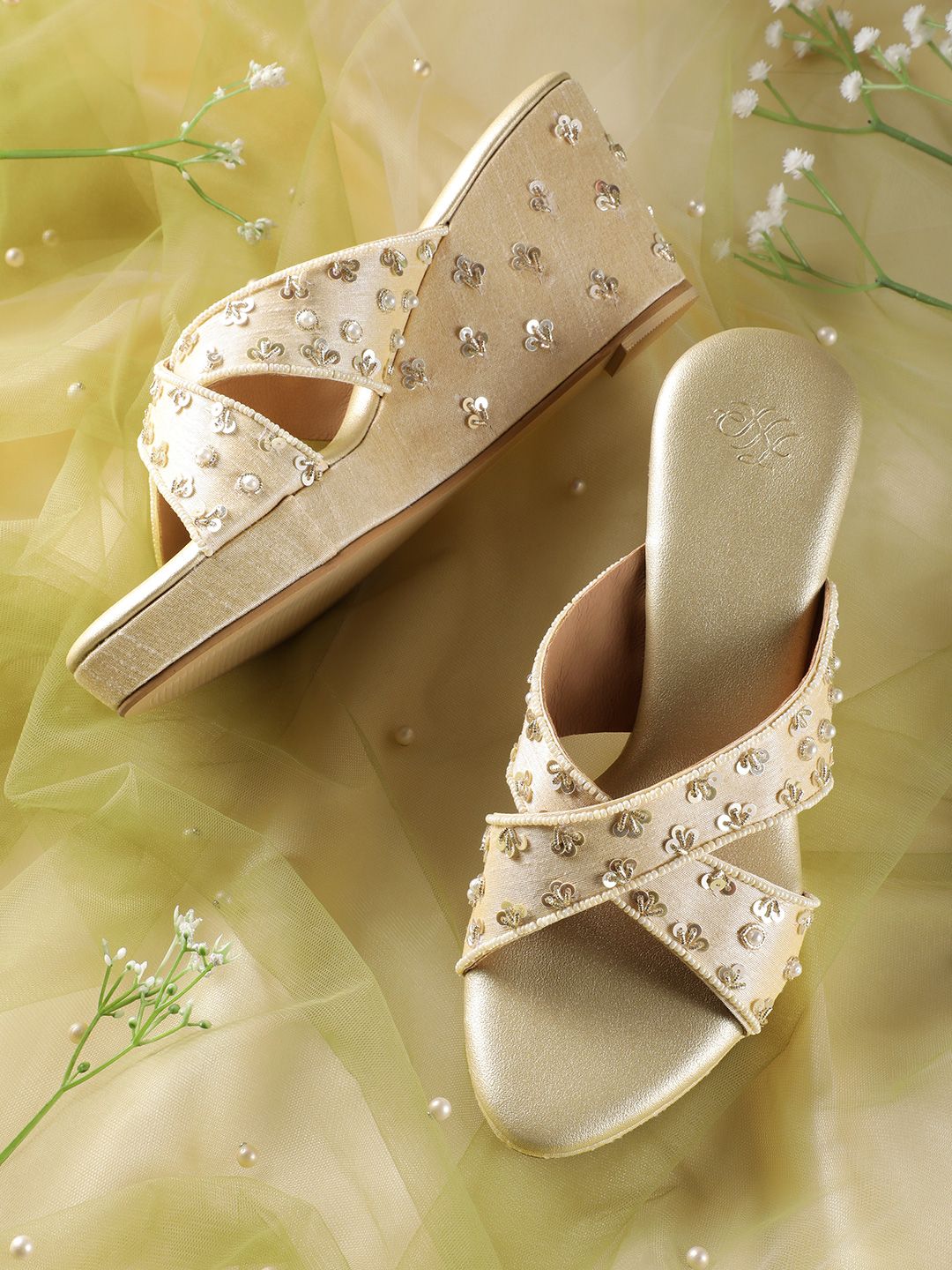 House of Pataudi Embellished  Wedges