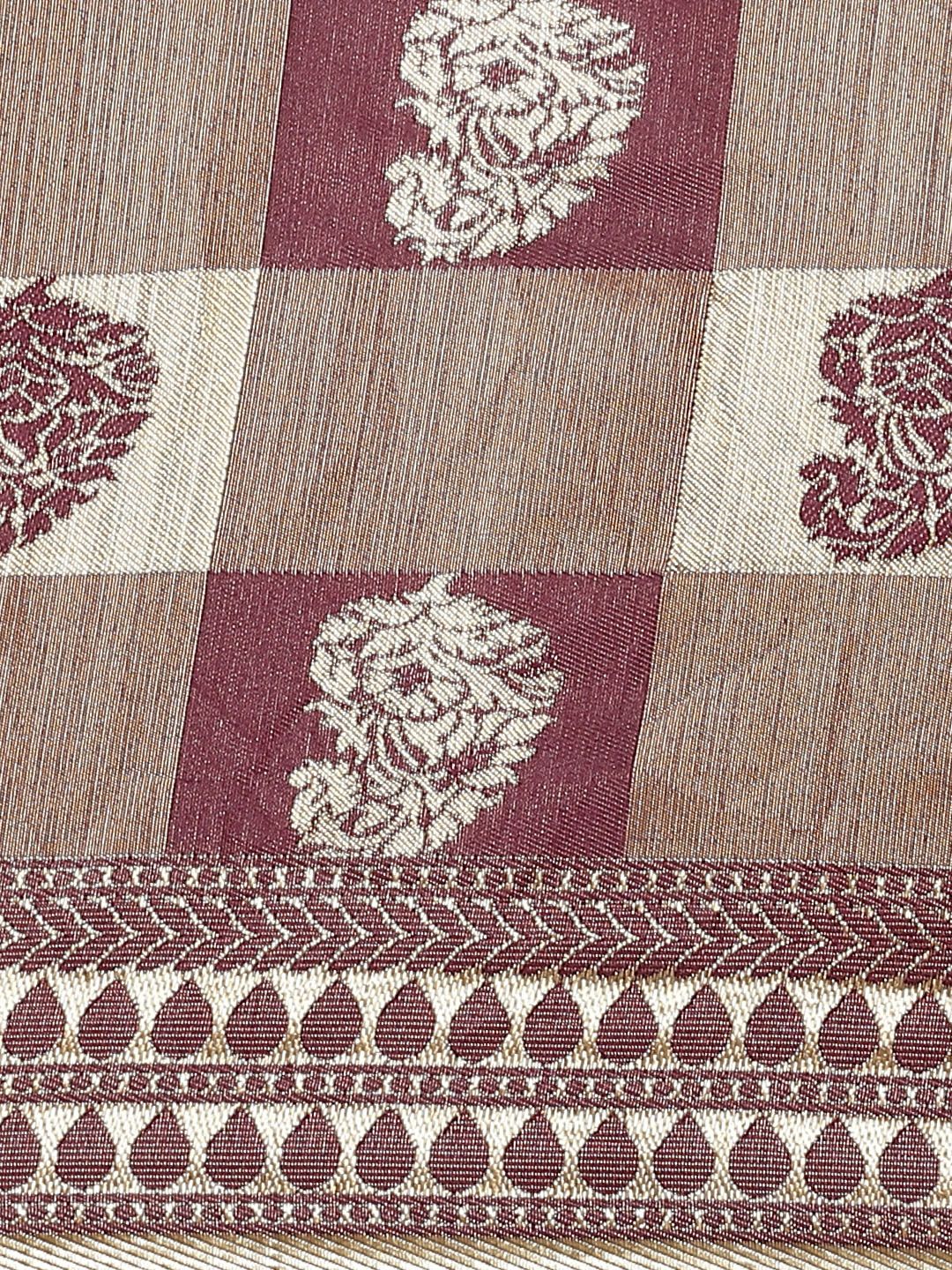 Saree mall Violet & Golden Woven Design Banarasi Saree