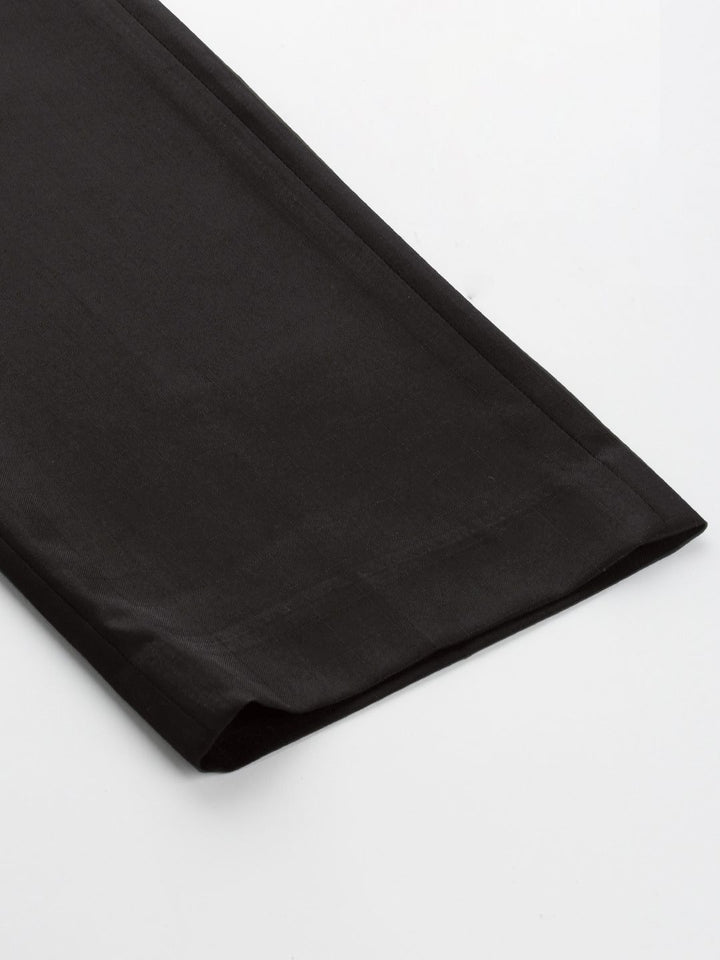 Park Avenue Men Mid-Rise Checked Smart Trousers