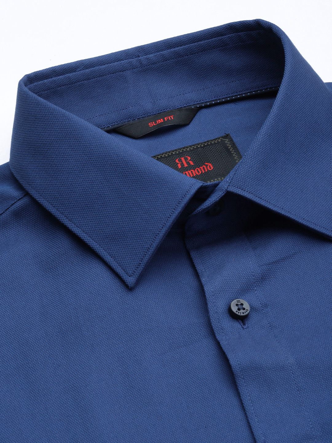 Raymond Men Blue Pure Cotton Slim Fit Long Sleeves Formal Shirt