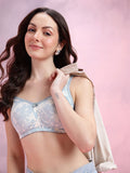 DressBerry Floral Print Medium Coverage Lightly Padded Non-Wired T-shirt Bra DRM-DB-MK07C