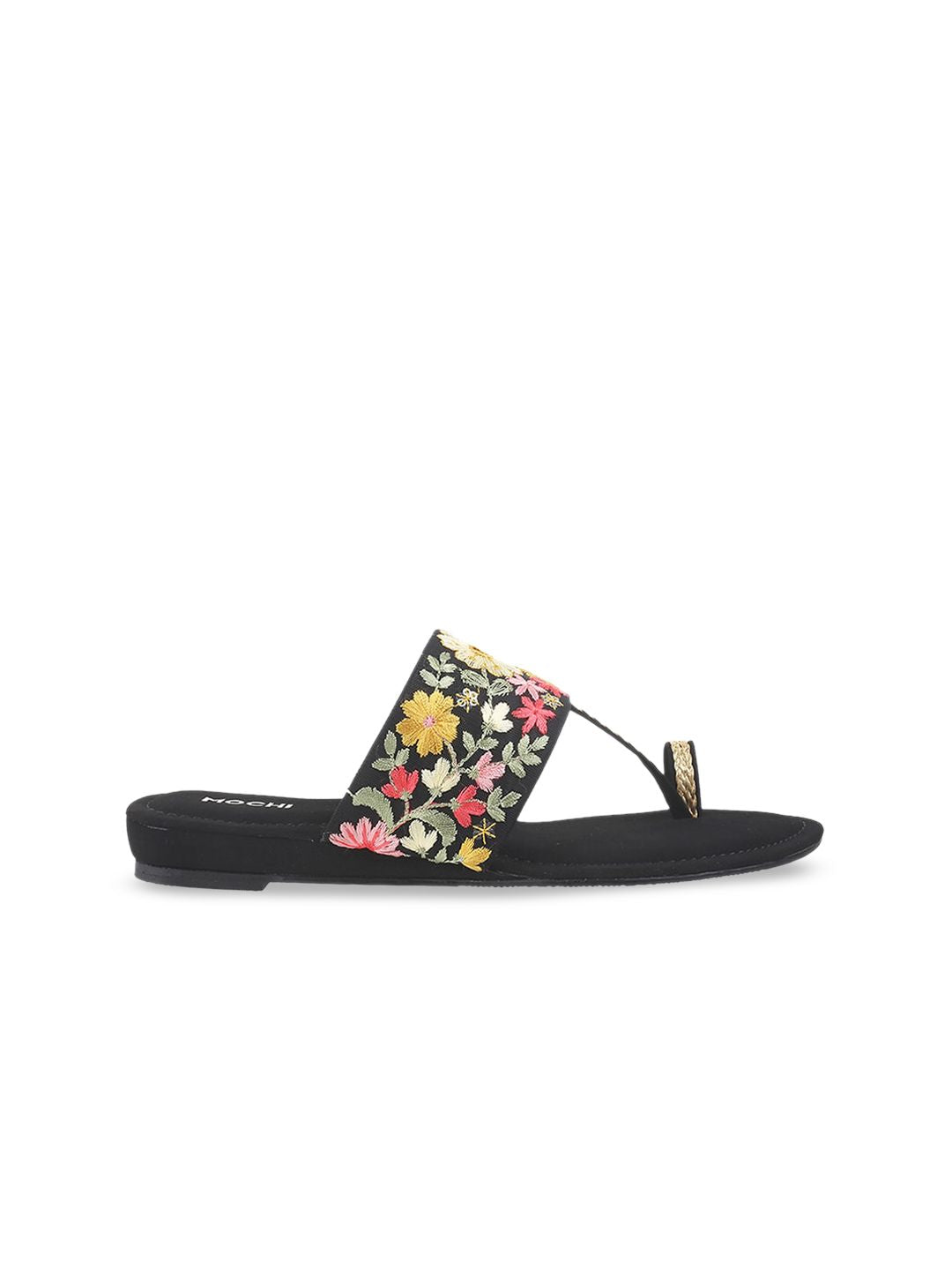Mochi Embroidered Ethnic One Toe Flat
