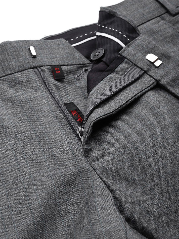 Raymond Men Textured Slim Fit Trousers