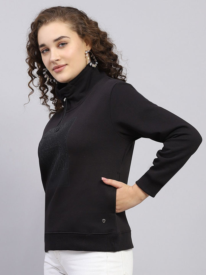 Monte Carlo High Neck Embellished Sweatshirt