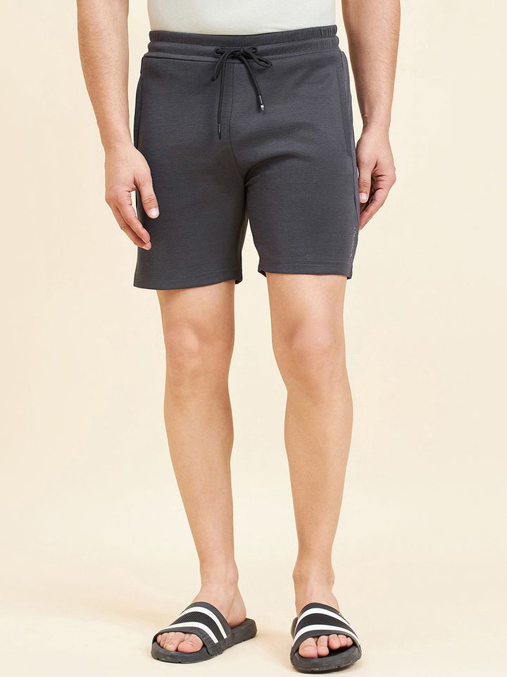 Sweet Dreams Men Charcoal Mid-Rise Shorts