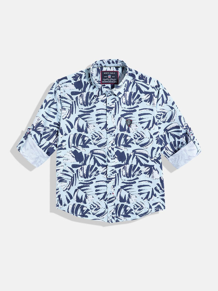 Monte Carlo Boys Printed Smart Fit Shirt