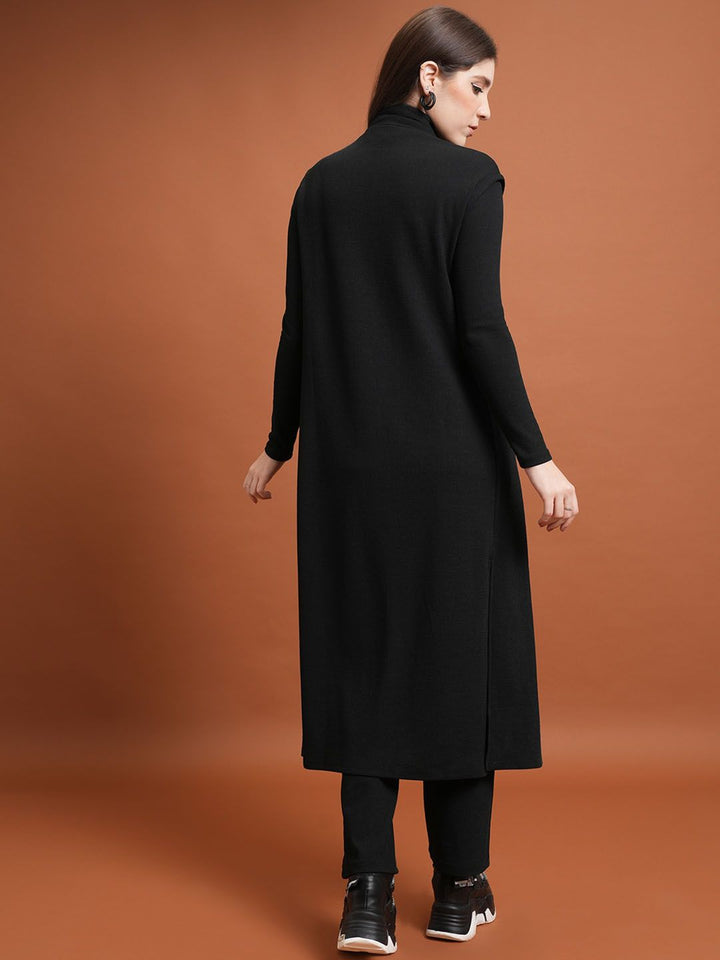Tokyo Talkies Cardigan With Sweatshirt & Trousers