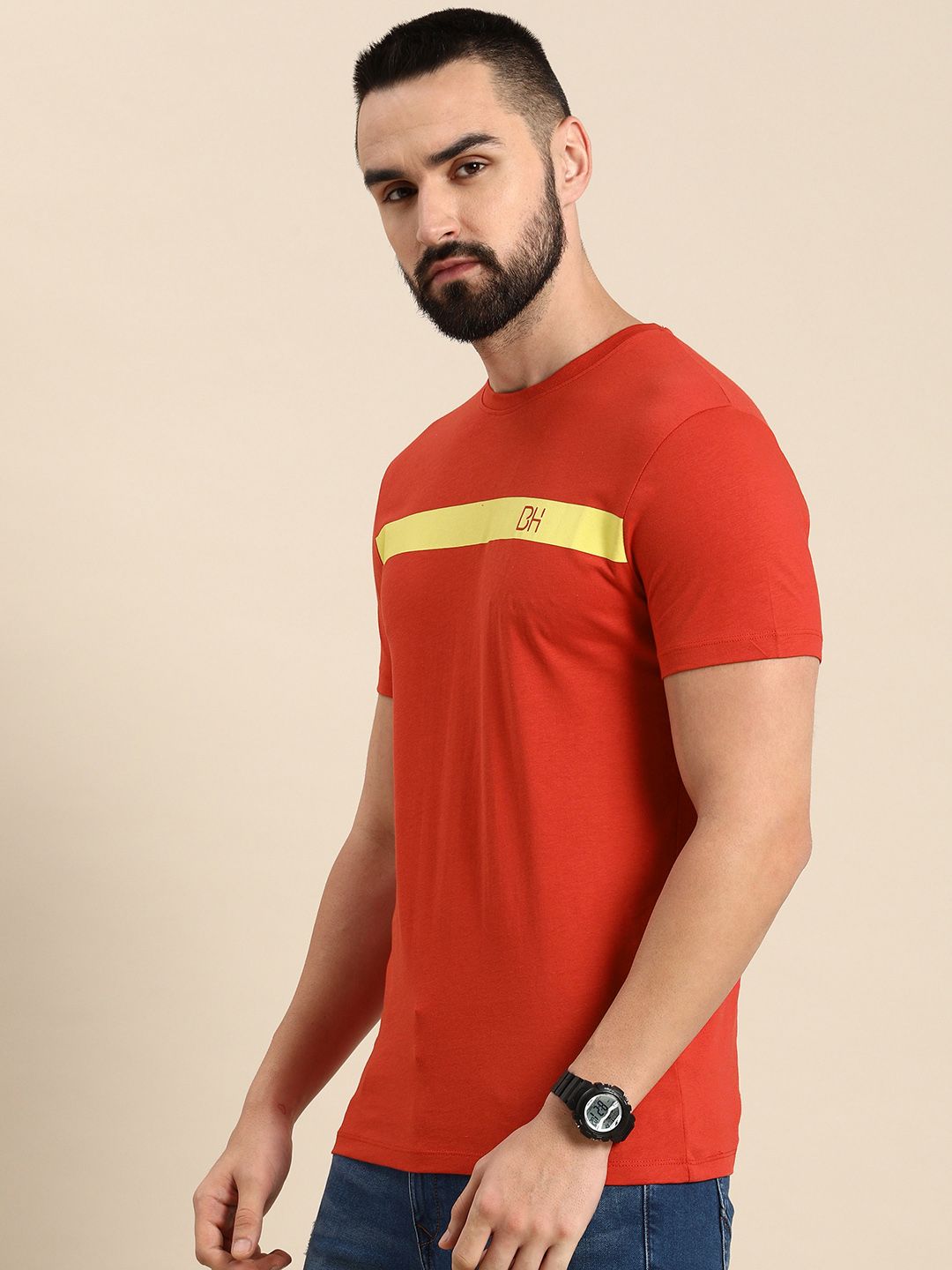 Being Human Striped Pure Cotton T-shirt