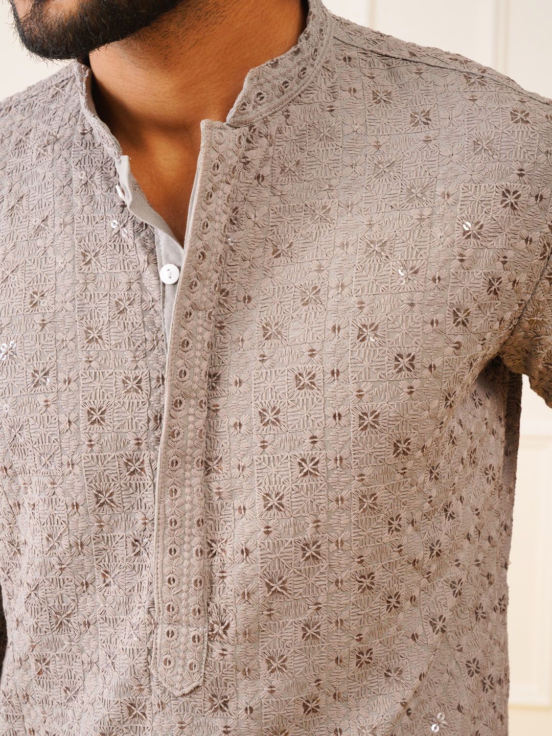 Jompers Embroidered Pure Cotton Strigth Kurtas