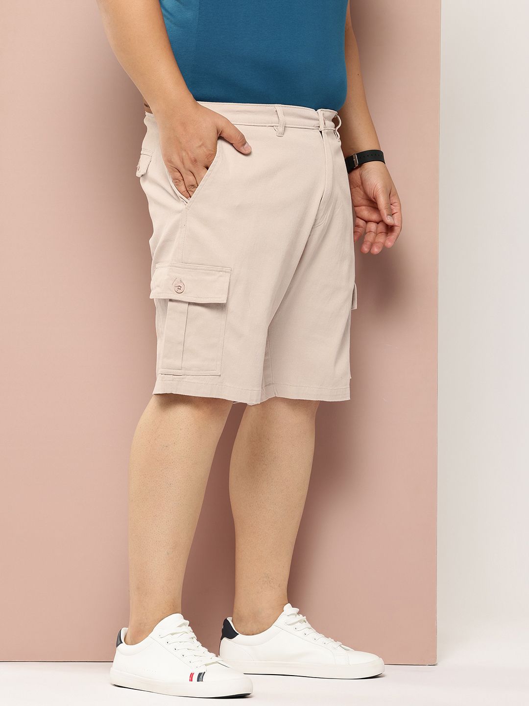 Thomas Scott Men Plus Size Cargo Shorts