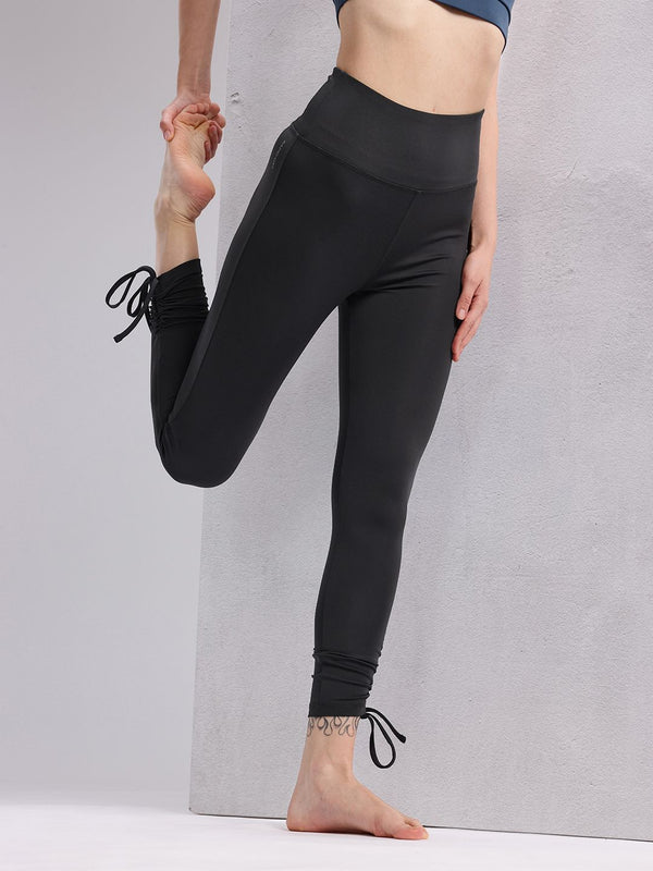 HRX by Hrithik Roshan Women Ruched Tie-ups Yoga Tights
