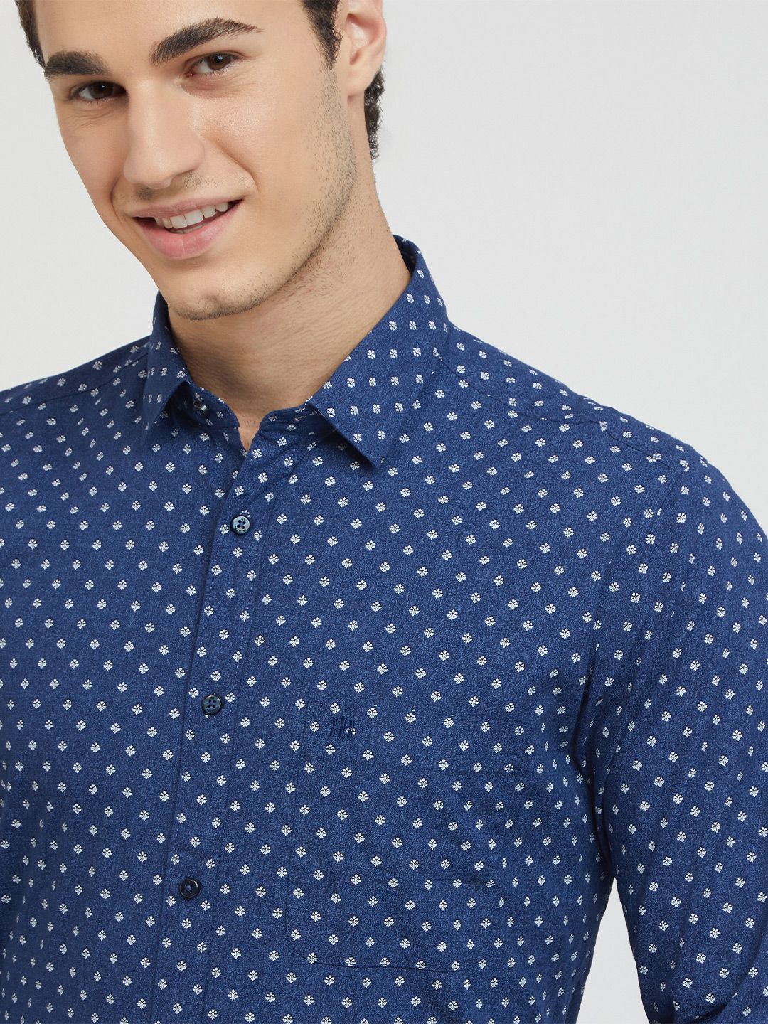 Raymond Men Pure Cotton Slim Fit Printed Casual Shirt