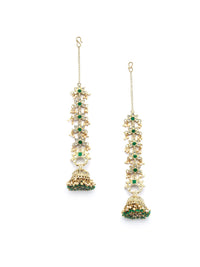 Karatcart Gold Plated Kundan Studded Jhumkas Anting -anting