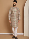Anouk Ethnic Motifs Printed Straight Kurta With Churidar