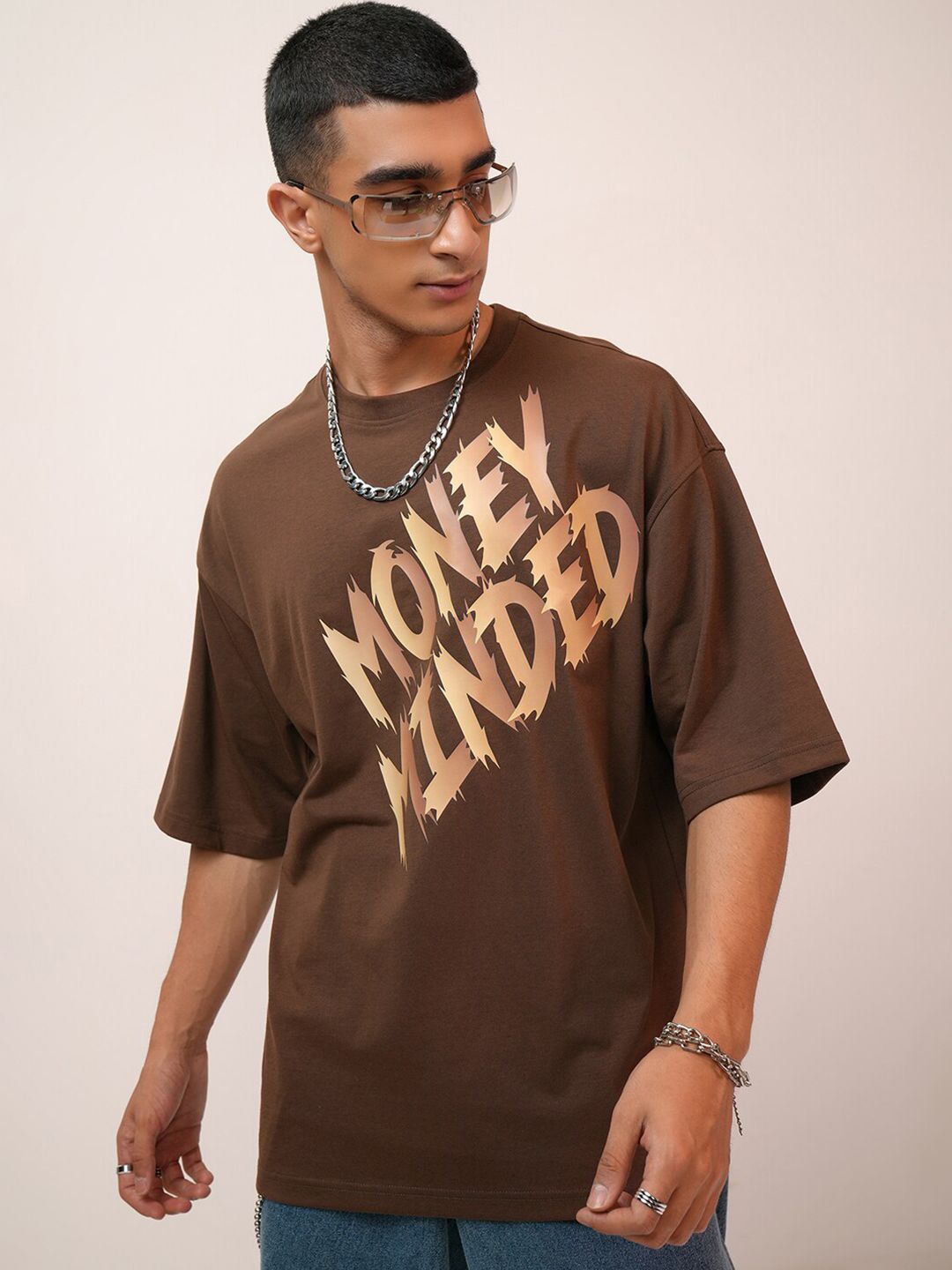 HIGHLANDER Typography Printed Oversized T-shirt