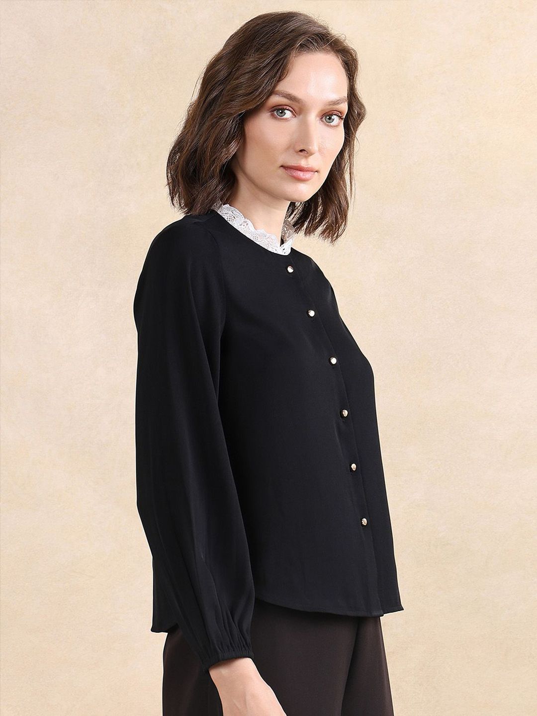 RAREISM Women Round Neck Cotton Regular Top