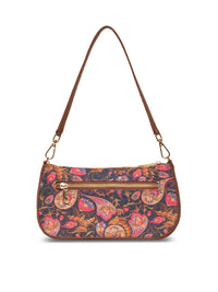 ZOUK Ethnic Motifs Printed Structured Baguette Bag Handbags