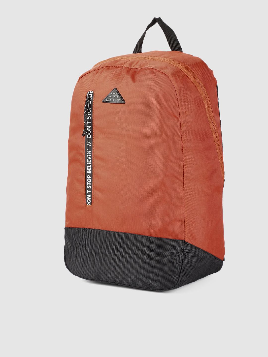 Gear Unisex Orange & Black Colourblocked SUPERIOR Backpack