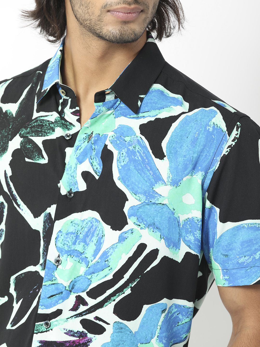 RARE RABBIT Men Agata Slim Fit Printed  Cotton Shirt