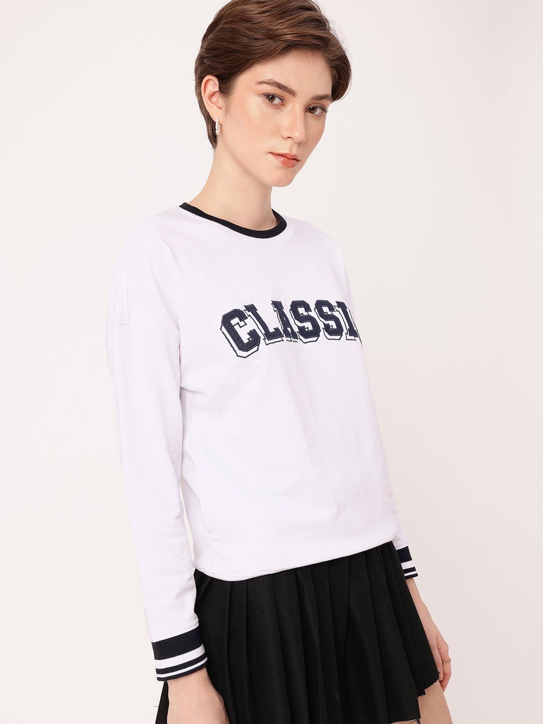 DressBerry Street Classic Embroidered Relaxed Fit Sweatshirts
