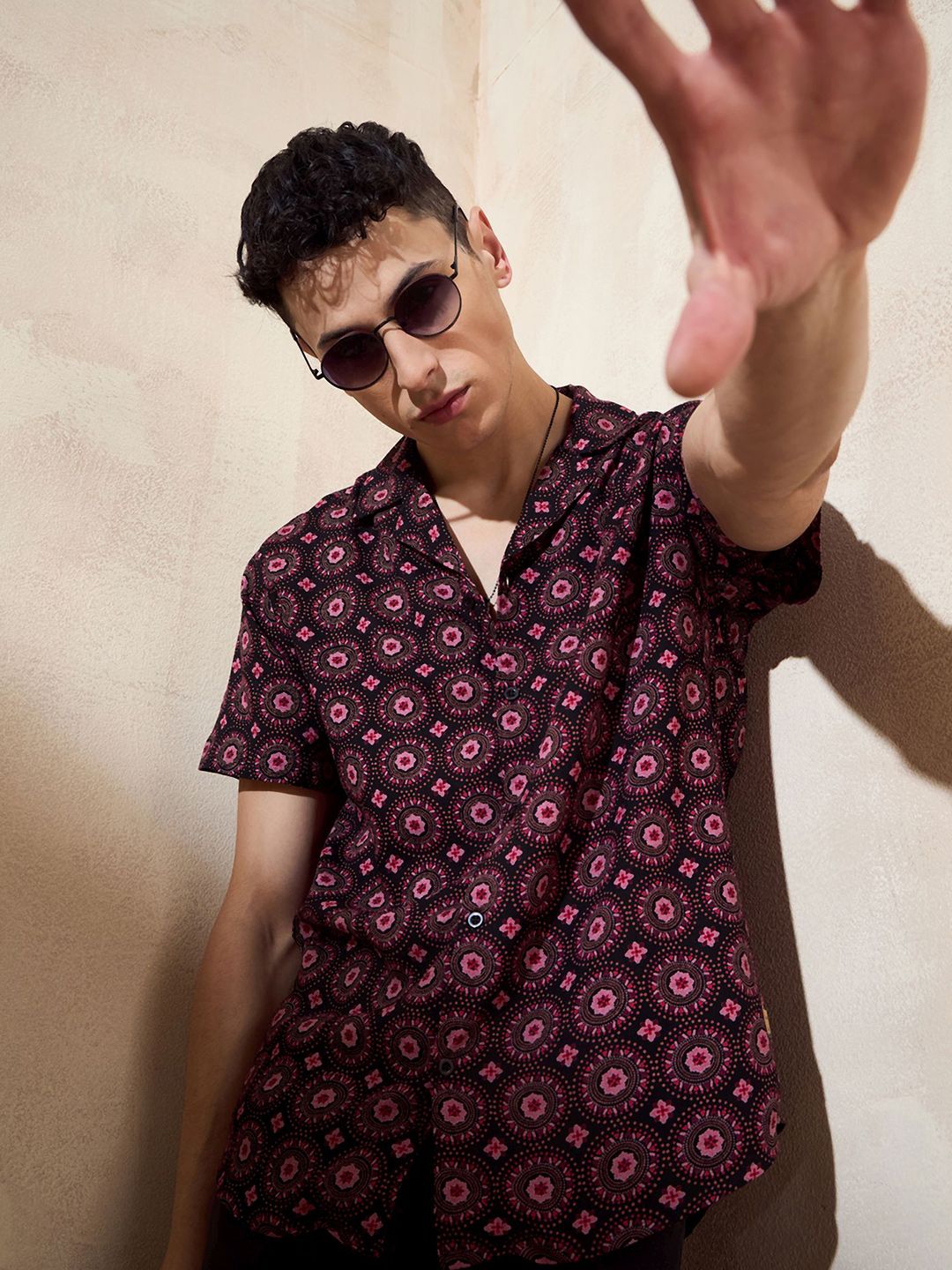 DENNISON Ethnic Motifs Oversized Casual Shirt