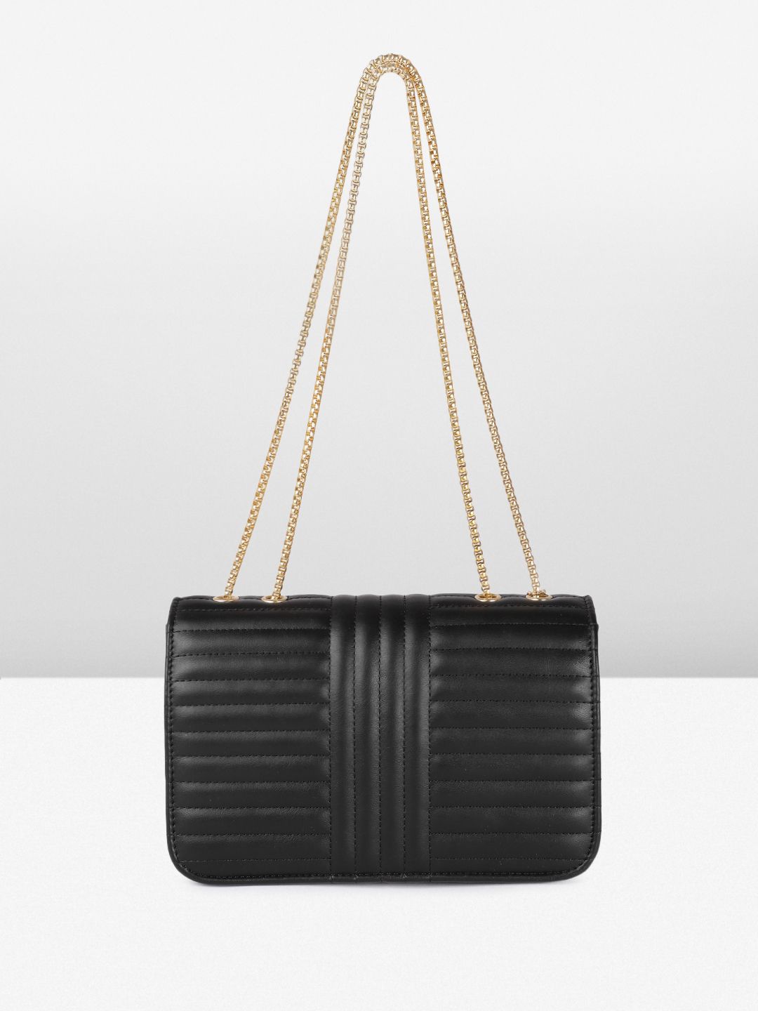 DressBerry Quilted Structured Shoulder Bag