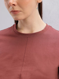 HRX by Hrithik Roshan Twisted Front Cotton Cropped Yoga T-shirt