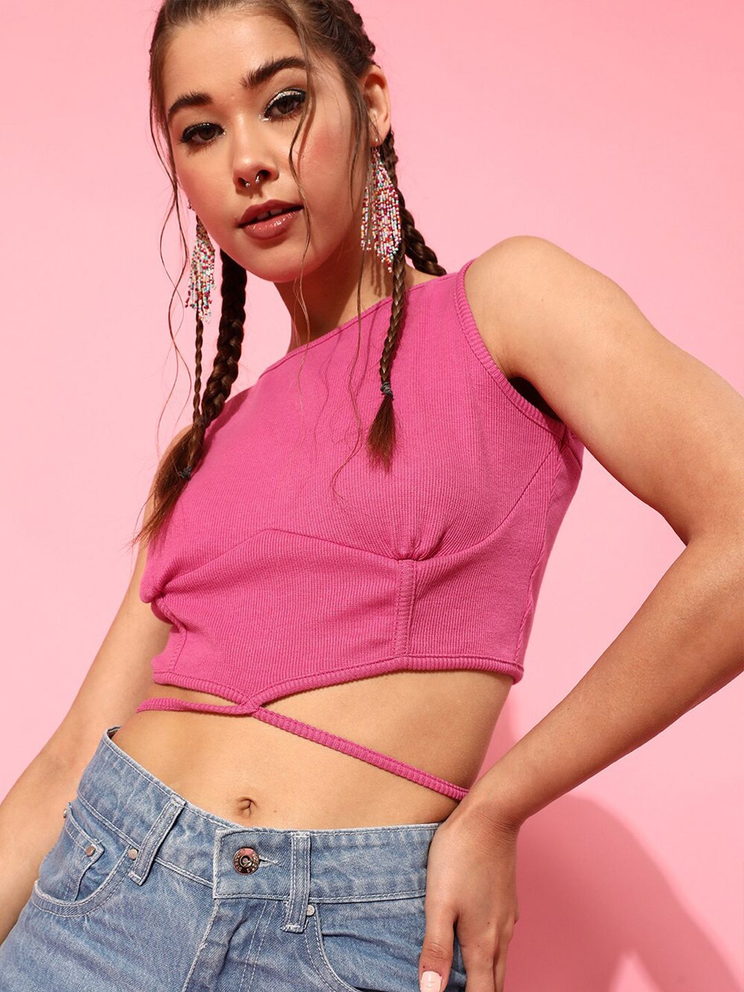 STREET 9 Women Pretty Pink Solid Top