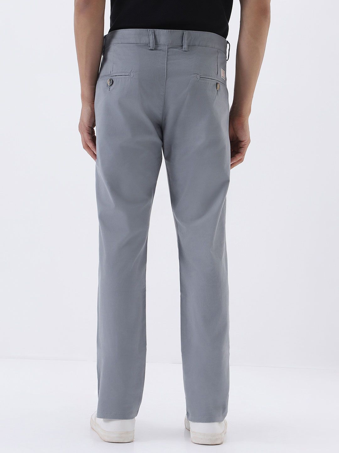 Urbano Fashion Men Blue Slim Fit Solid Stretchable Regular Trousers