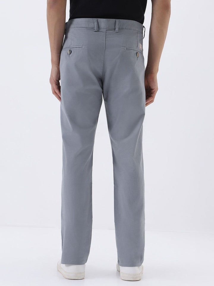 Urbano Fashion Men Blue Slim Fit Solid Stretchable Regular Trousers