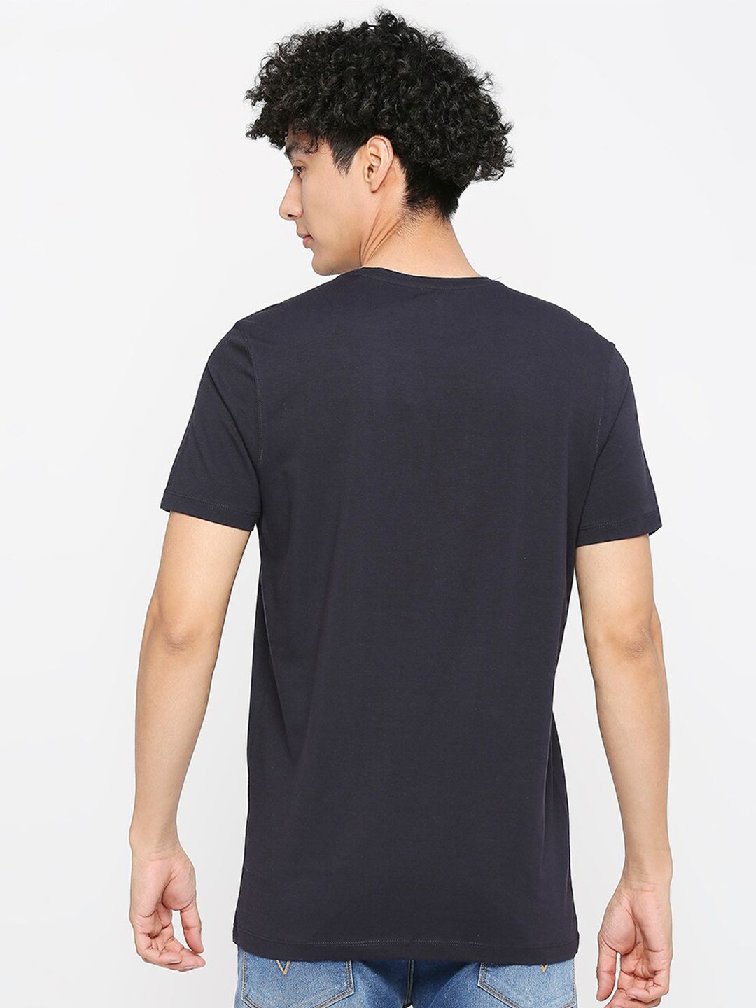 SPYKAR Typography Printed Cotton Slim Fit T-shirt