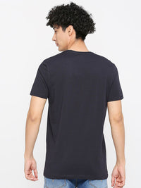 SPYKAR Typography Printed Cotton Slim Fit T-shirt