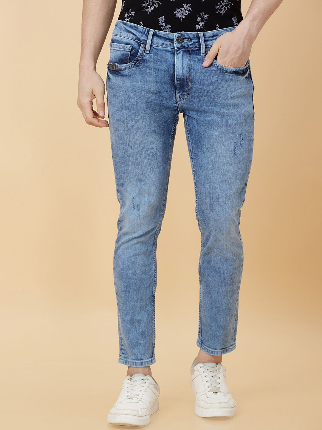 Being Human Men Low Distress Heavy Fade Stretchable Jeans