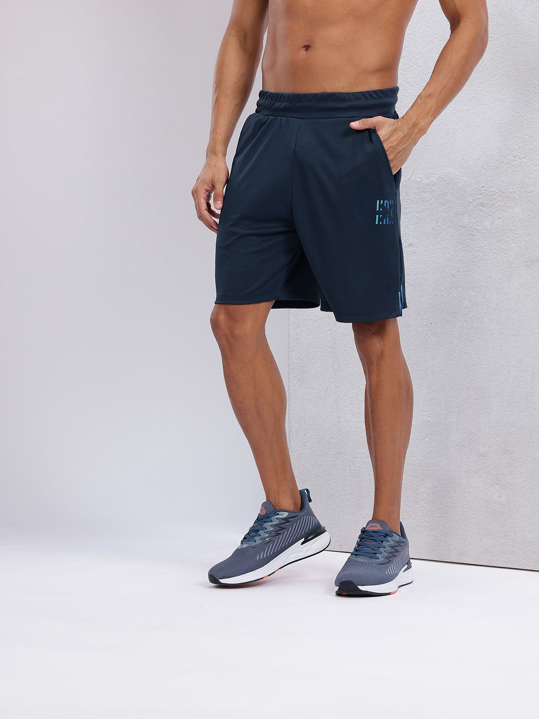 HRX by Hrithik Roshan Men Mid-Rise Brand Logo Print Detail Training Shorts