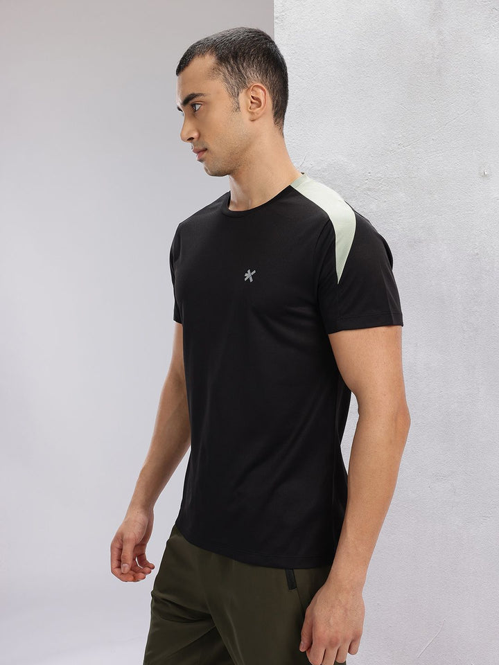 HRX by Hrithik Roshan Colourblocked Detail Rapid-Dry Running T-shirt
