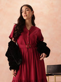 all about you A-Line Midi Dress with Belt