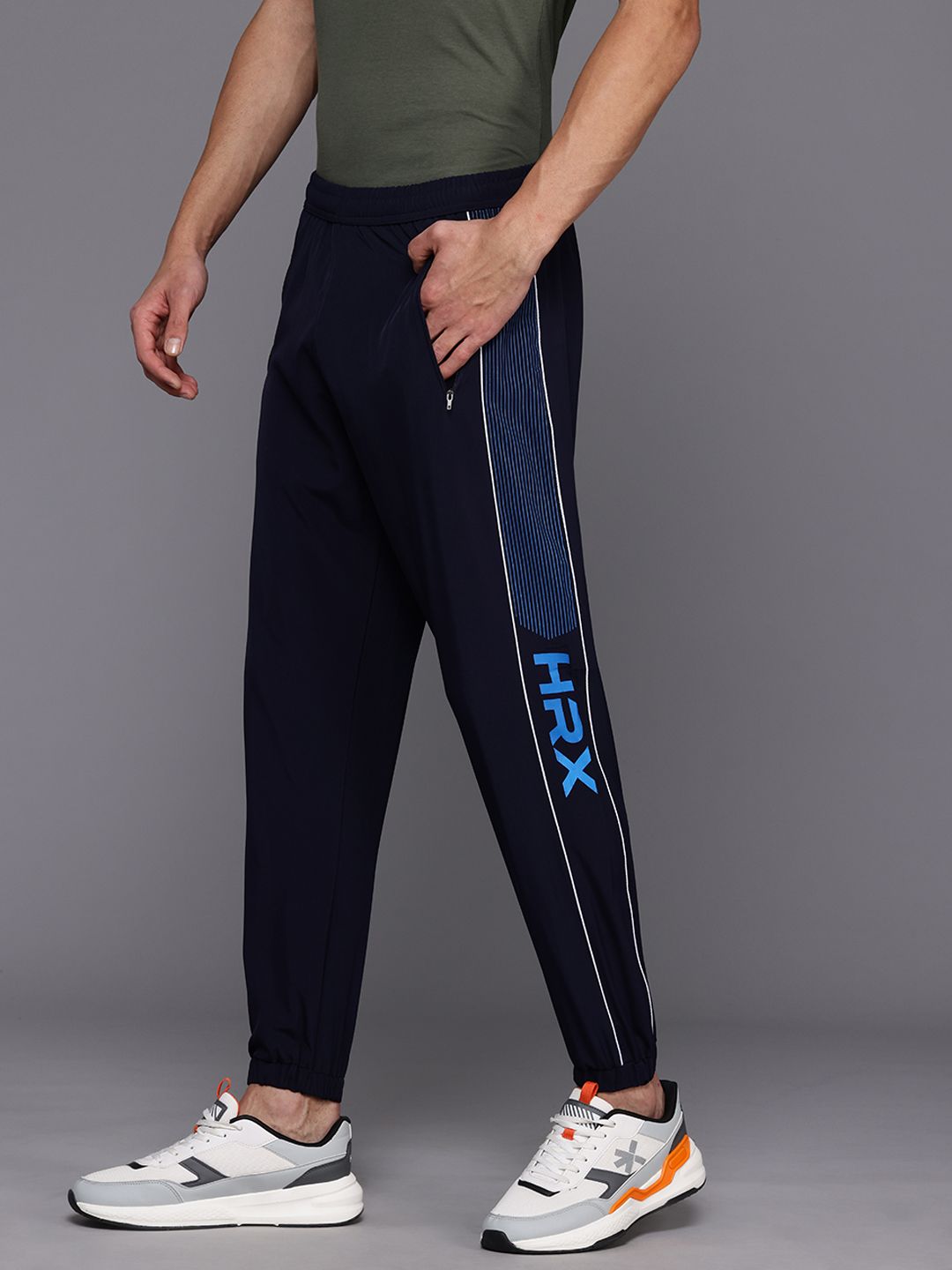HRX by Hrithik Roshan Men Striped Detail Training Track Pants