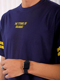 The Indian Garage Co Typography Printed Cotton Boxy T-shirt