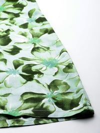 DressBerry Women Floral Print Flared Palazzos with Belt