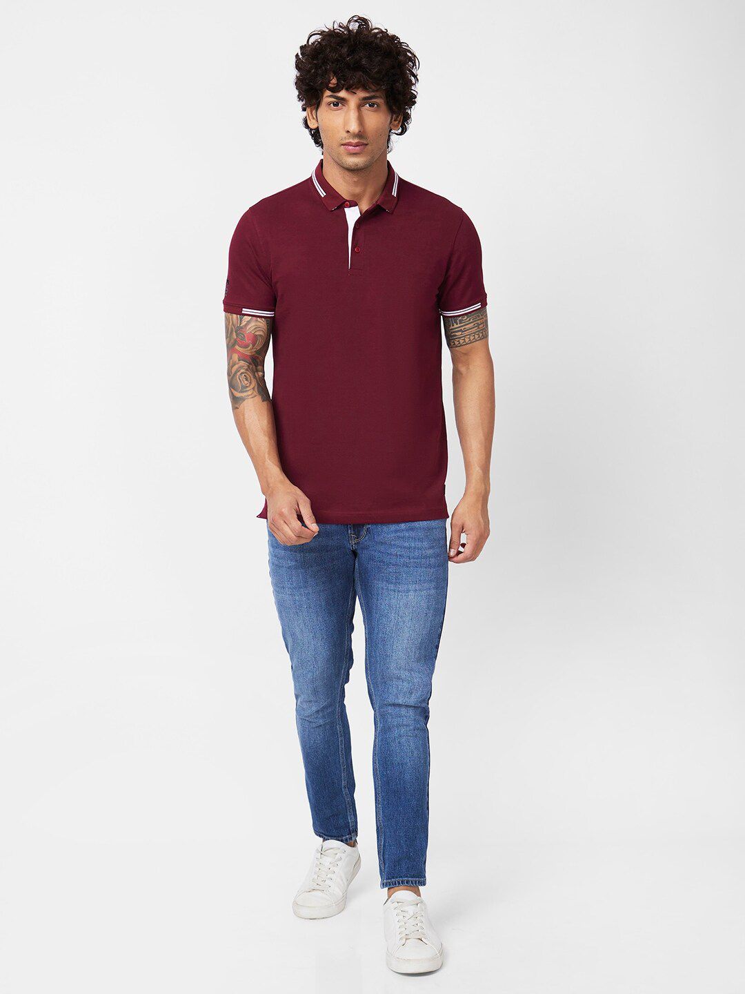 SPYKAR Polo Collar Slim Fit T-shirt