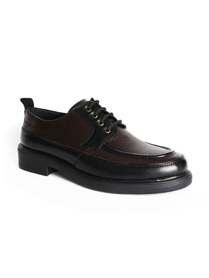 MONKSTORY Men Black Printed Textured Lace-ups PU Sneakers