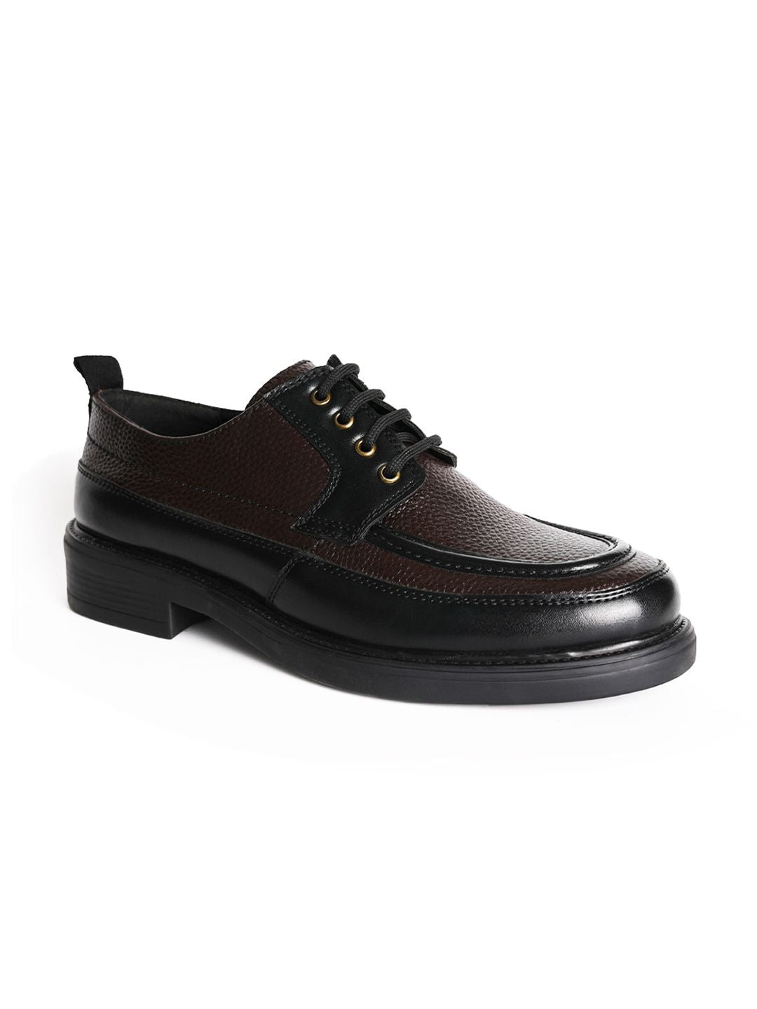 MONKSTORY Men Black Printed Textured Lace-ups PU Sneakers