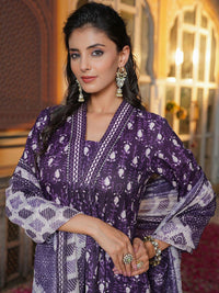 KALINI Women Paisley Printed Regular Kurta with Palazzos & Dupatta