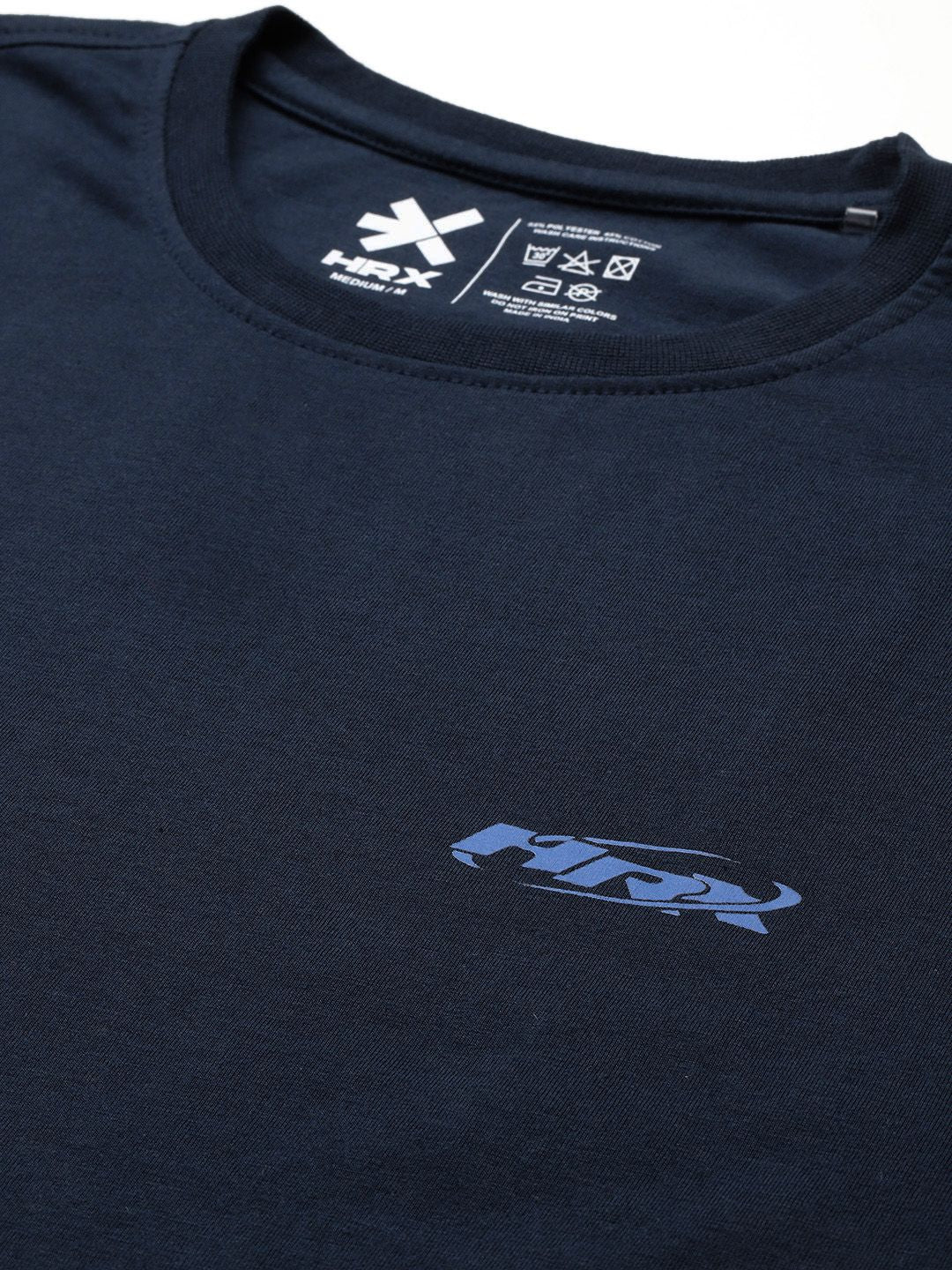 HRX by Hrithik Roshan Typography Print Indigo T-shirt
