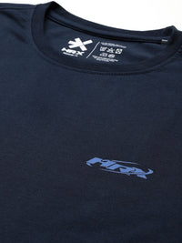 HRX by Hrithik Roshan Typography Print Indigo T-shirt