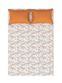 TRIDENT Vivid Caramel HE Flat 144TC Queen Cotton Bedsheet Set