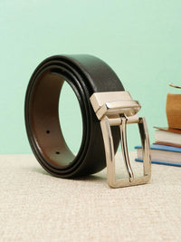 Teakwood Leathers Men Textured Leather Reversible Belt