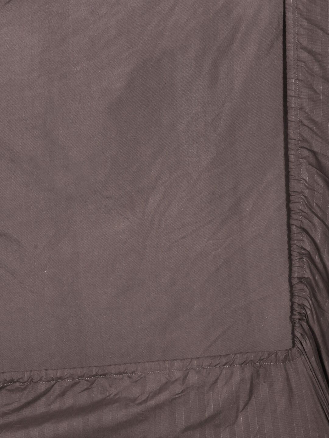 KLOTTHE Brown Striped Cotton 300 TC Fitted Super King Fine Bedsheet with 2 Pillow Covers-270 x 270 cm