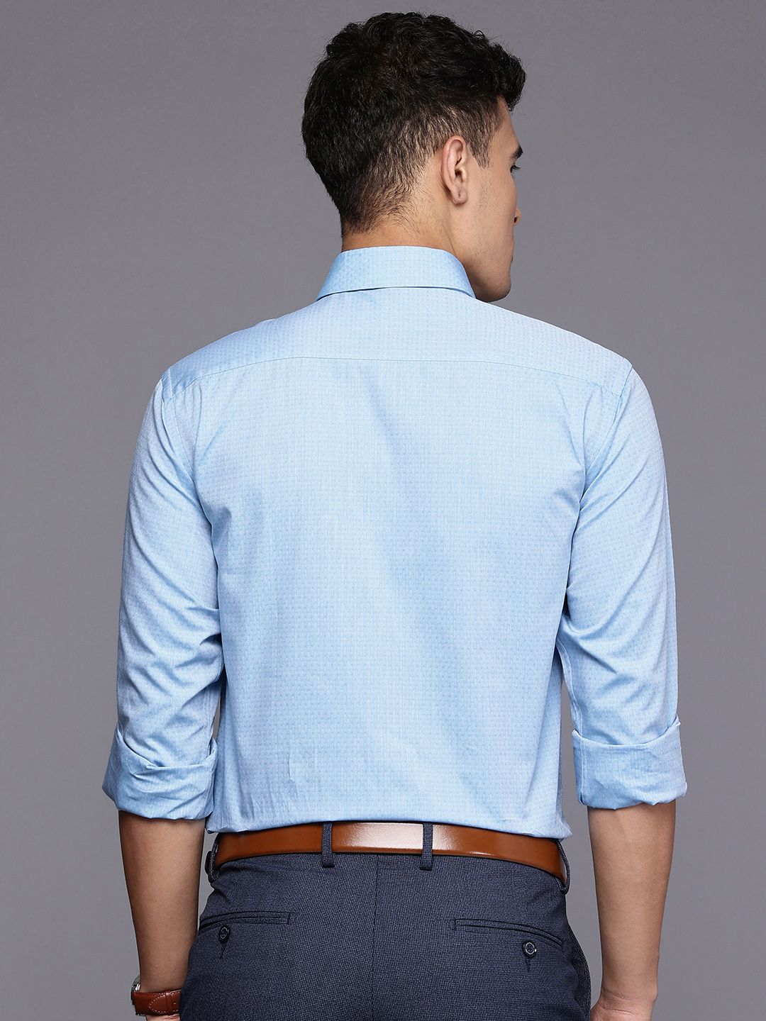 Raymond Pure Cotton Textured Slim Fit Formal Shirt